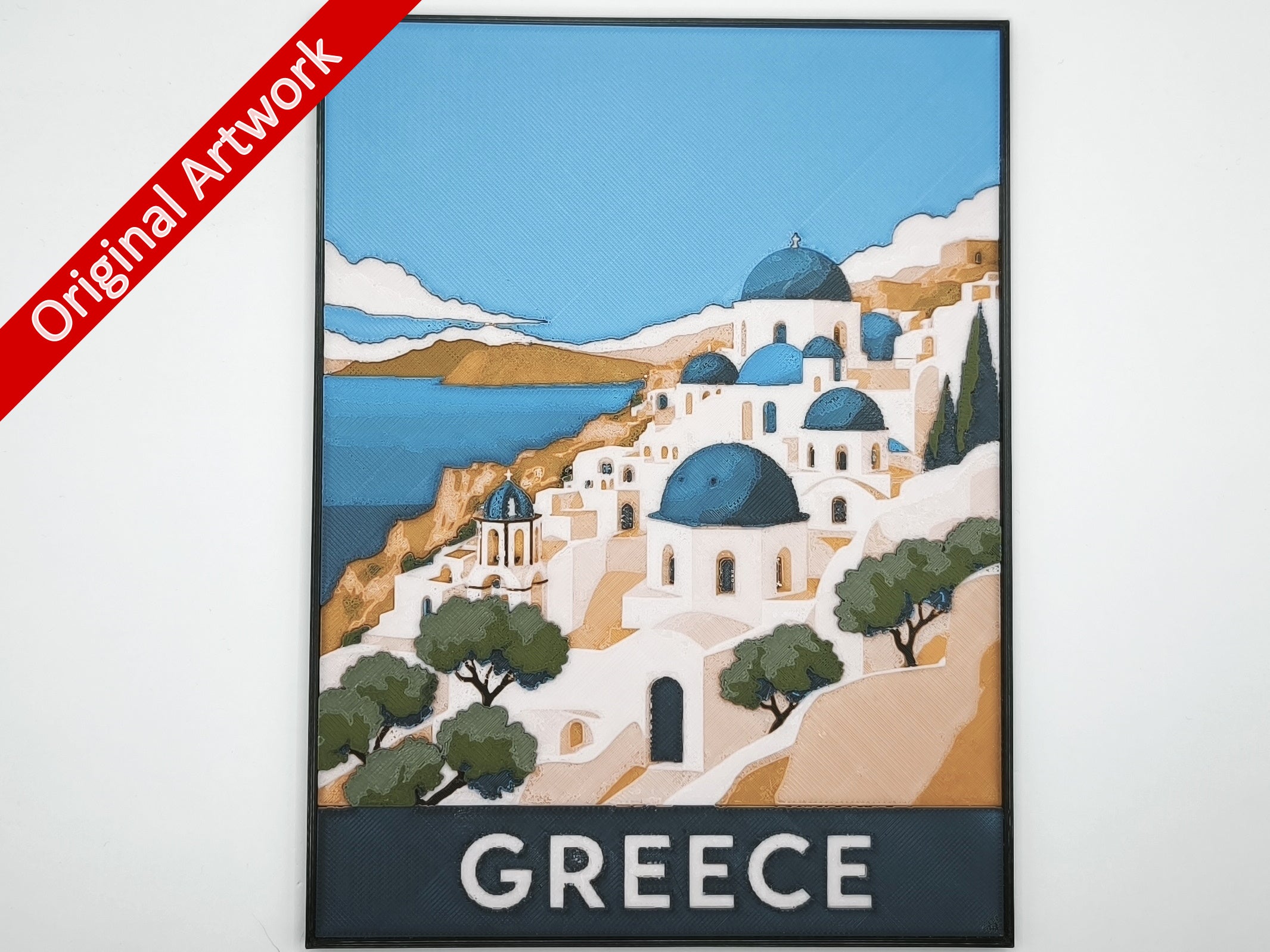 3D_printed_travel_poster_of_Greece_with_frame