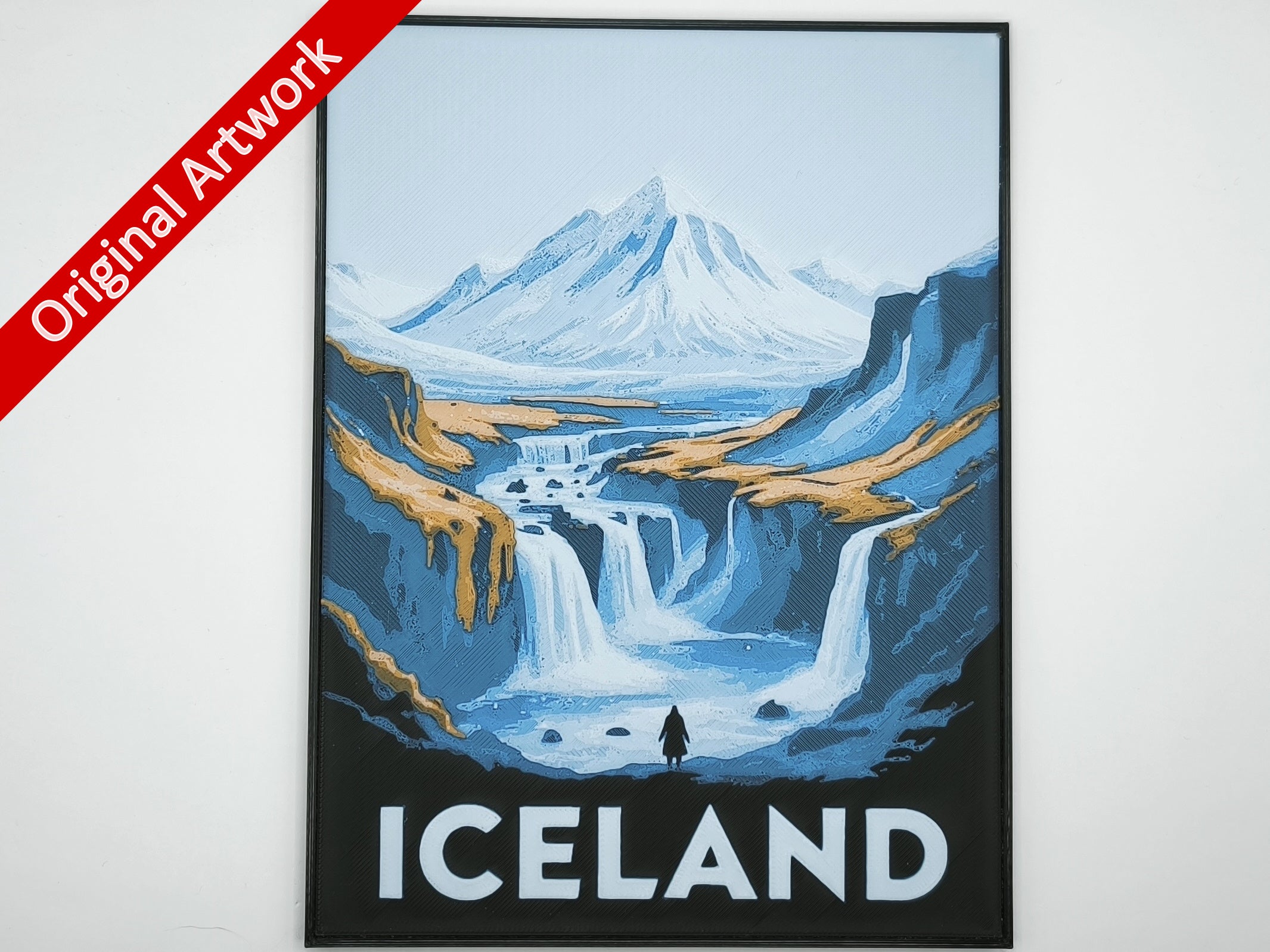 3D_printed_travel_poster_of_Iceland_with_framen_frame_stamp