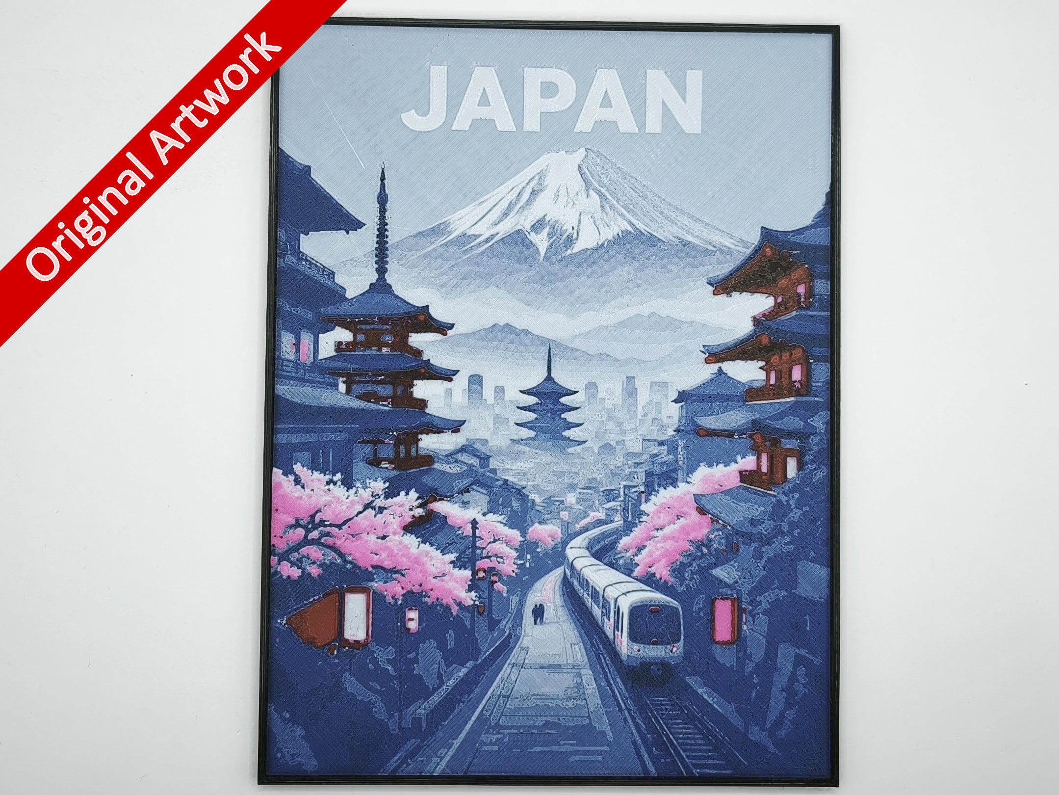 3D_printed_travel_poster_of_Japan_with_frame
