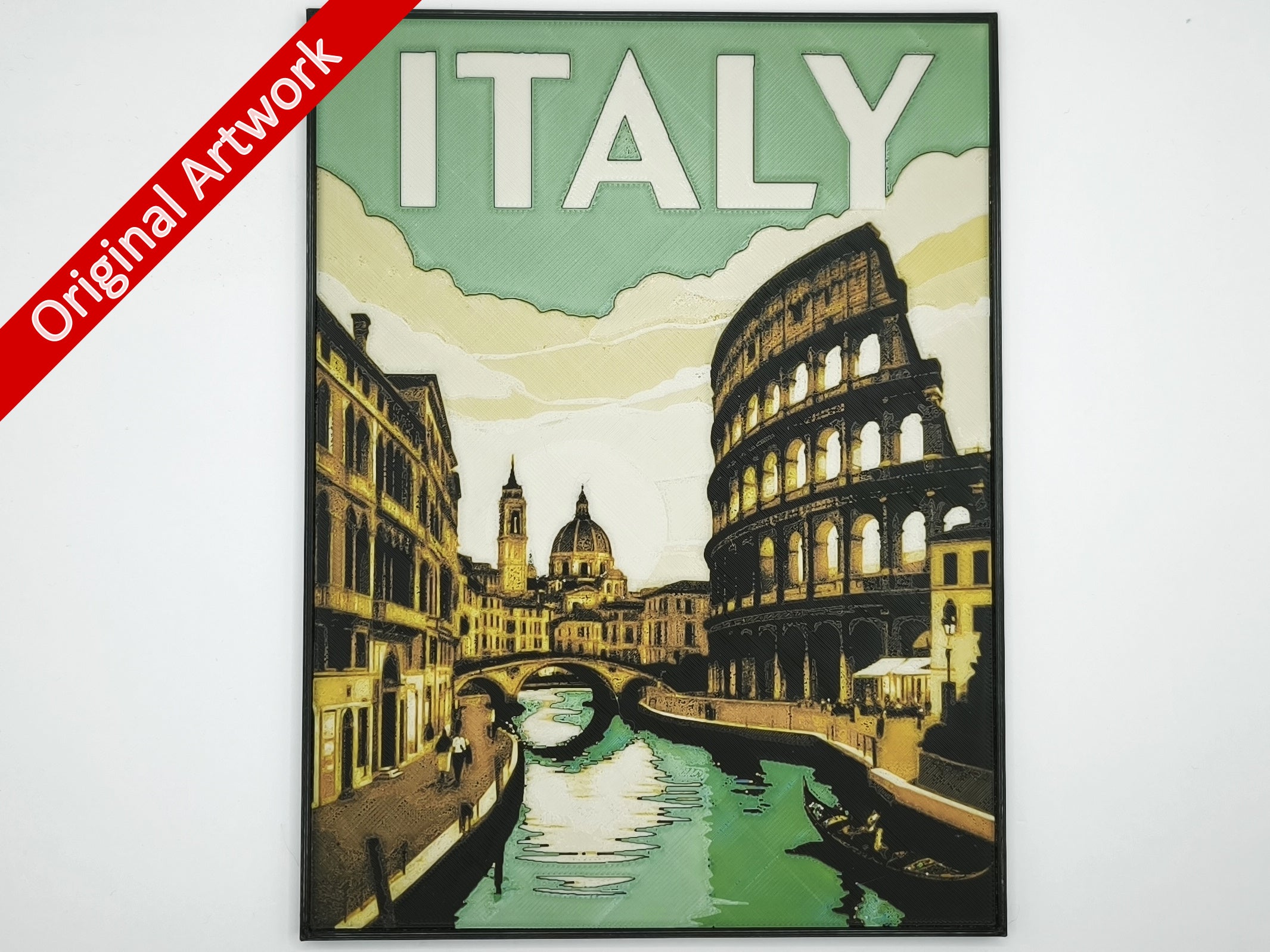 3D_printed_travel_poster_of_Italy_with_frame