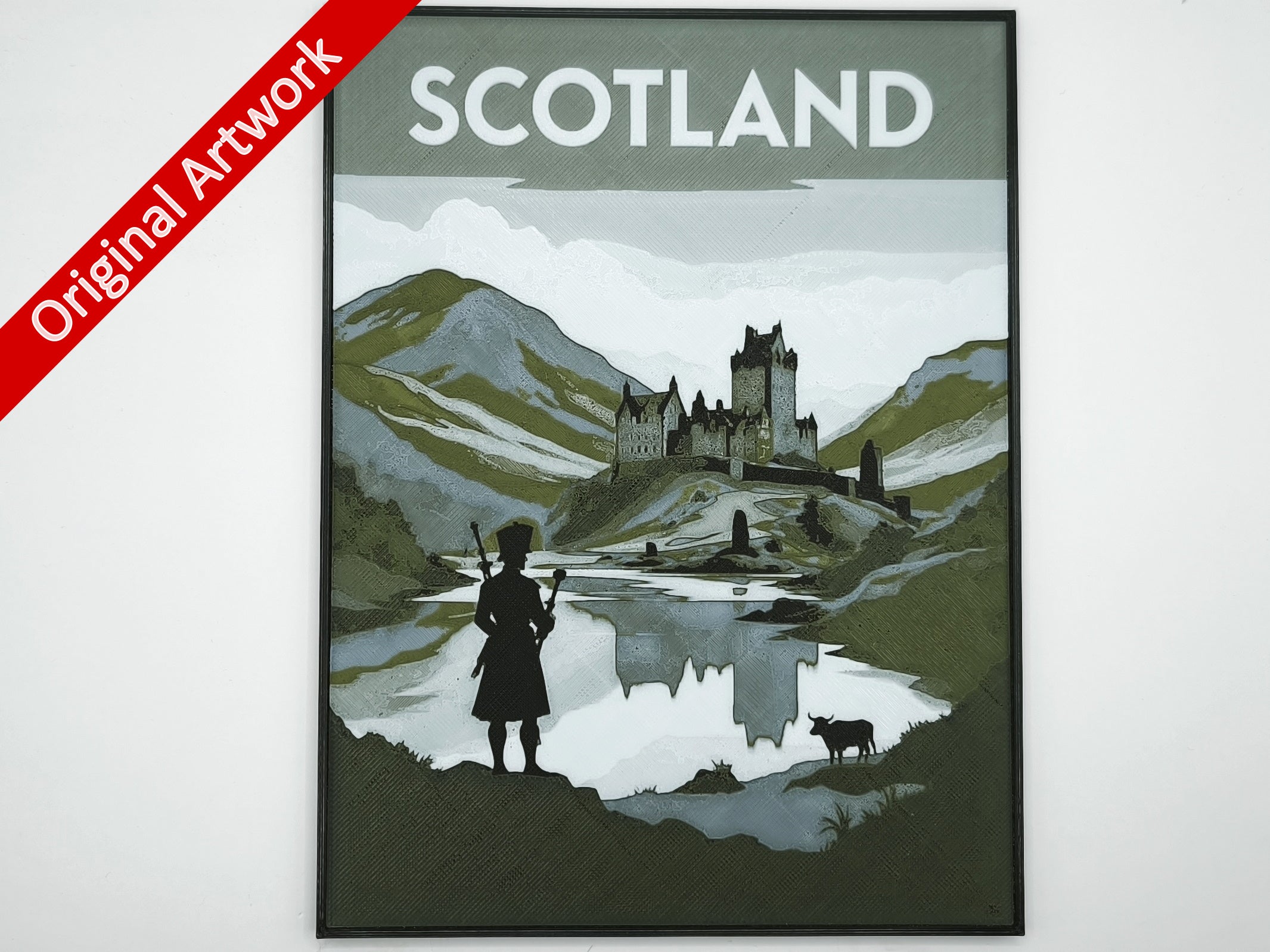3D_printed_travel_poster_of_Scotland_with_frame