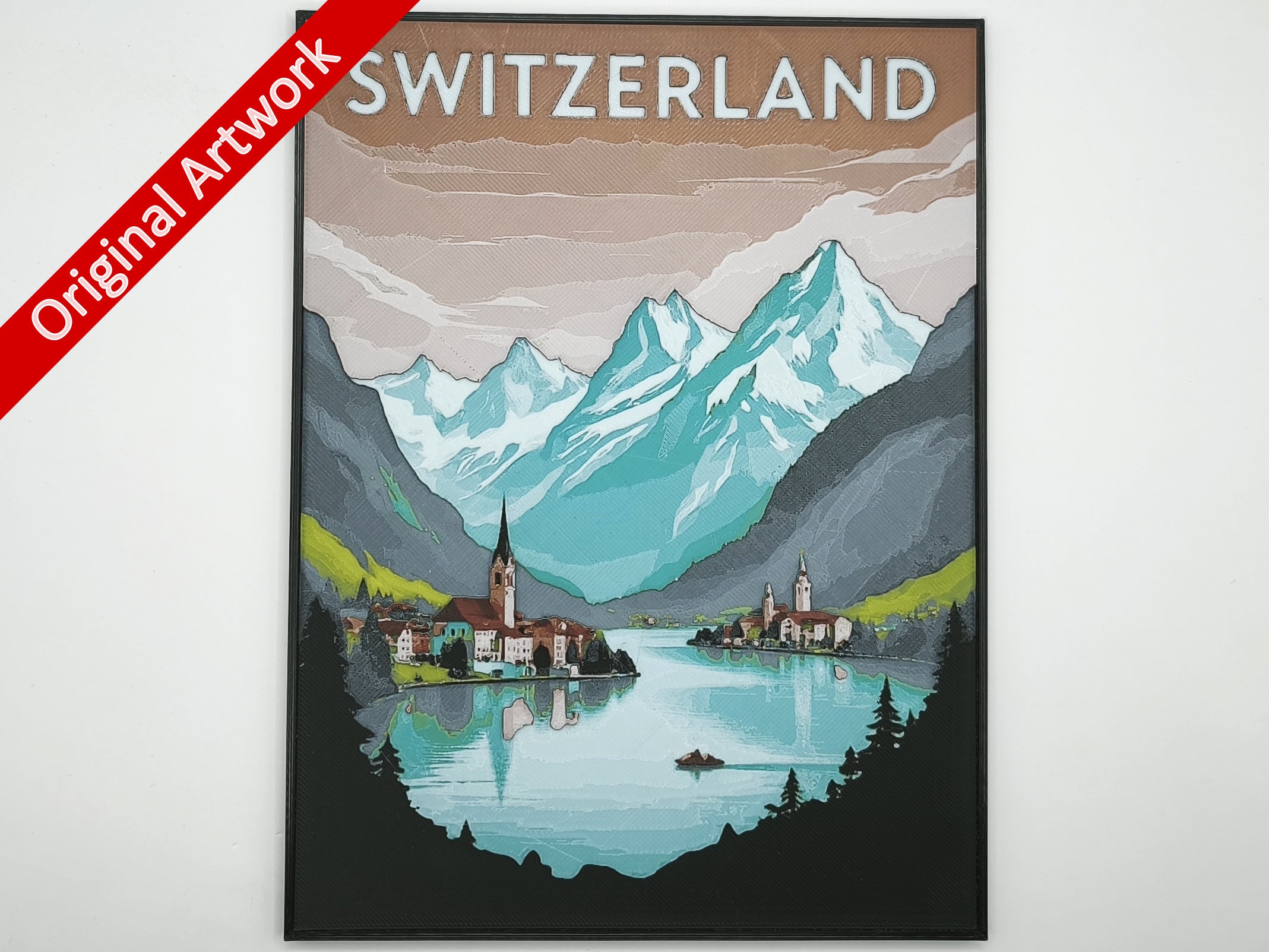 3D_printed_travel_poster_of_Switzerland_with_frame
