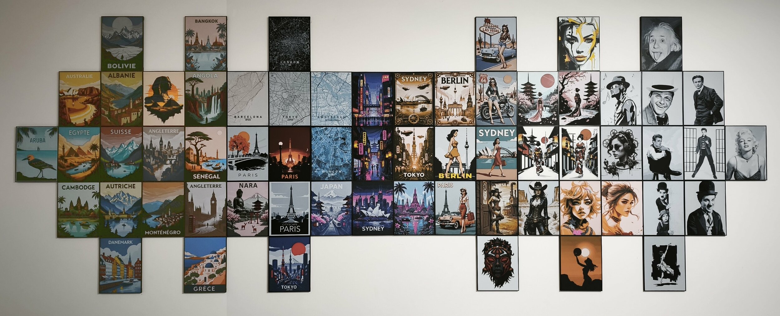 ensemble d affiches imprimees en 3d