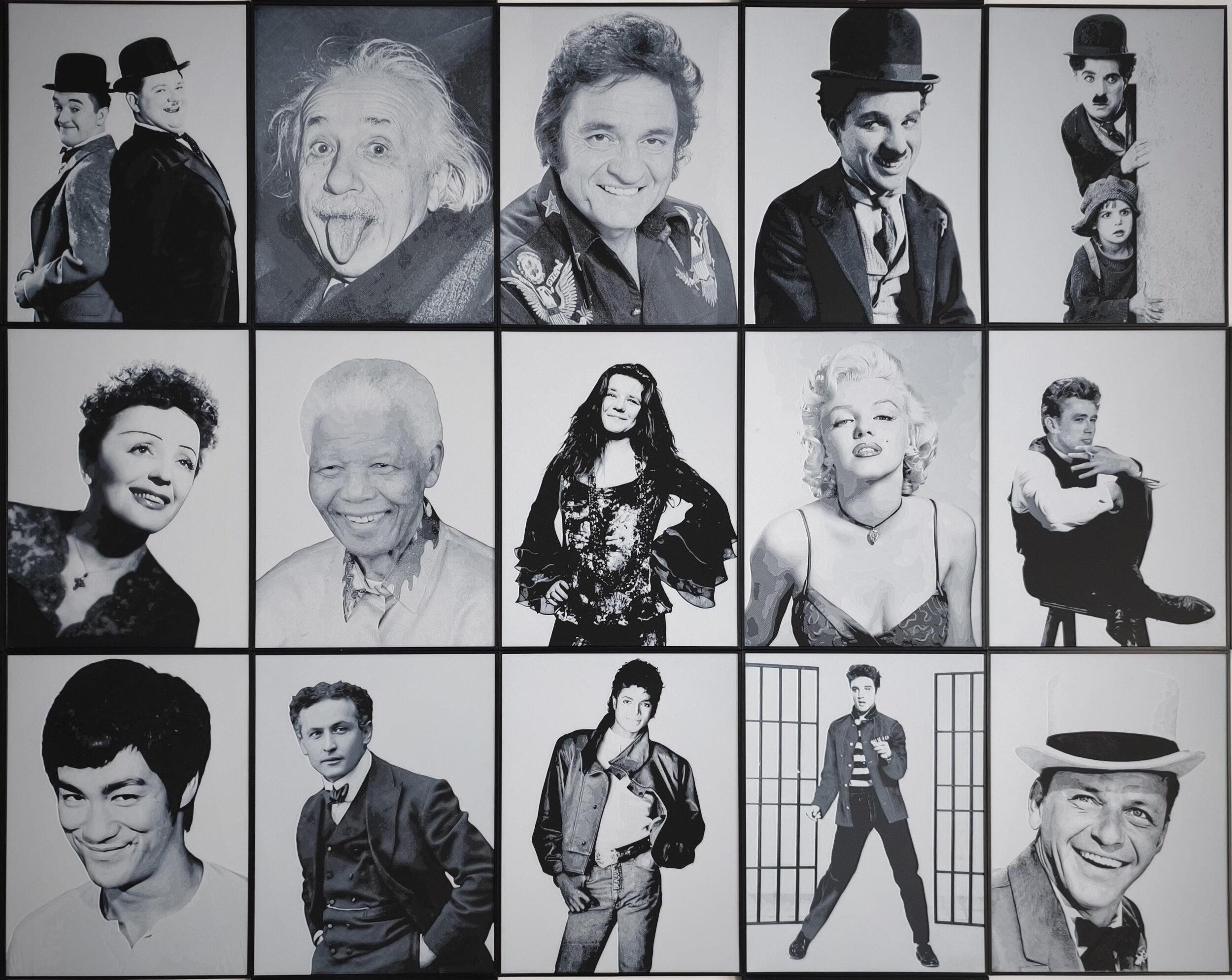 Ensemble de portraits imprimés en 3D