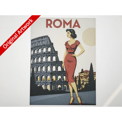 affiche_poster_pinup_rome_imprimee_en_3d