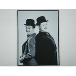 affiche_poster_Laurel_Hardy_imprimee_3d_couleur_noir_et_blanc_avec_cadre