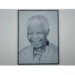 affiche_poster_Nelson_Mandela_imprimee_3d_couleur_noir_et_blanc_avec_cadre