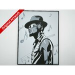 affiche_poster_Music_Man_imprimee_3d_avec_cadre