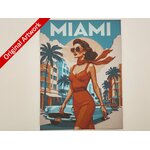 affiche_poster_pinup_Miami_imprimee_en_3d