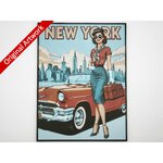affiche_poster_pinup_New_York_imprimee_3d_avec_cadre