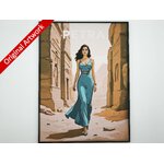 affiche_poster_pinup_Petra_imprimee_3d_avec_cadre