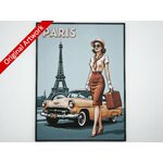affiche_poster_pinup_Paris_imprimee_3d_avec_cadre