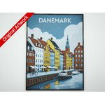 affiche_poster_voyage_Danemark_imprimee_3d_avec_cadre