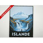 affiche_poster_voyage_Islande_imprimee_3d_avec_cadre