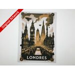 affiche_poster_voyage_Londres_imprimee_3d_style_steampunk
