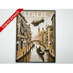 affiche_poster_voyage_Italie_imprimee_3d_style_steampunk_avec_cadre