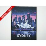 affiche_poster_voyage_Sydney_imprimee_3d_style_cyberpunk_avec_cadre