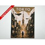 affiche_poster_voyage_Tokyo_version_2_imprimee_3d_style_steampunk