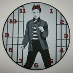 horloge_complete_Elvis_Prestley_impression_3D_nombres_couleur_rouge