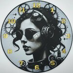 horloge_complete_Lady_steampunk_impression_3D_nombres_couleur_or