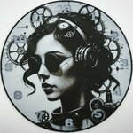 horloge_complete_Lady_steampunk_impression_3D_nombres_couleur_argent
