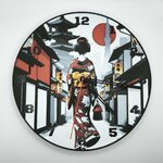 horloge_complete_Une_Geisha_dans_Kyoto_de_dos_impression_3D_nombres_couleur_noir_aiguilles