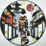 horloge_complete_Une_Geisha_dans_Kyoto_de_dos_impression_3D_nombres_couleur_or