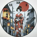 horloge_complete_Une_Geisha_dans_Kyoto_de_face_impression_3D_nombres_couleur_noir