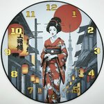 horloge_complete_Une_Geisha_dans_Kyoto_de_face_impression_3D_nombres_couleur_or