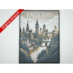 3D_printed_travel_poster_of_England_version_2_with_frame