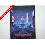 affiche-poster-voyage-washington-dc-imprimee-3d-style-cyberpunk-avec-cadre