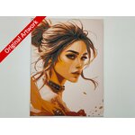 affiche-poster-la-femme-en-safran-imprimee-3d