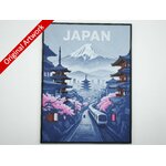 3D_printed_travel_poster_of_Japan_with_frame