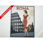 affiche_poster_pinup_rome_imprimee_en_3d_avec_cadre