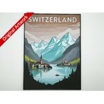 3D_printed_travel_poster_of_Switzerland_with_frame