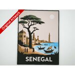 3D_printed_travel_poster_of_Senegal_with_frame