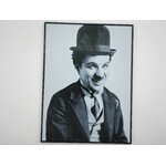 affiche_poster_Charlie_Chaplin_imprimee_3d_couleur_noir_et_blanc_avec_cadre