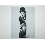 affiche_poster_Charlie_Chaplin_the_kid_imprimee_3d_couleur_noir_et_blanc