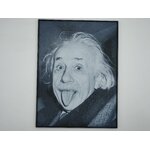 affiche_poster_Albert_Einstein_imprimee_3d_couleur_noir_et_blanc_avec_cadre