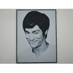 affiche_poster_Bruce_Lee_imprimee_3d_couleur_noir_et_blanc_avec_cadre