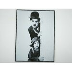 affiche_poster_Charlie_Chaplin_the_kid_imprimee_3d_couleur_noir_et_blanc_avec_cadre