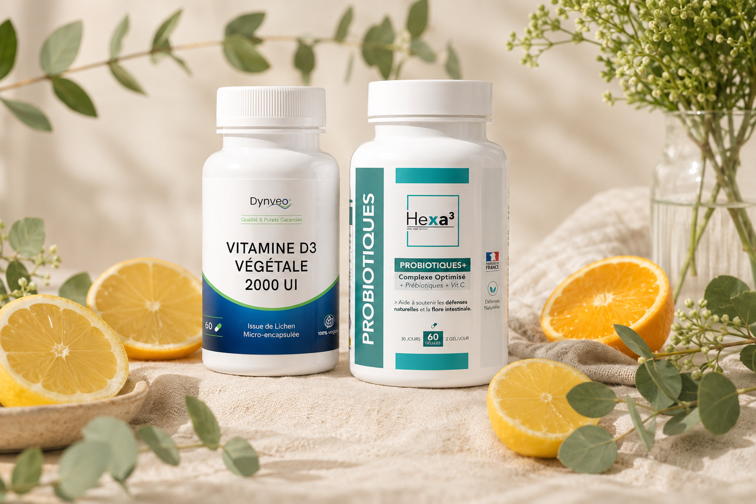 Pack Je Me Renforce — Vitamine D3 et Probiotiques+ — Nuvaya Shop