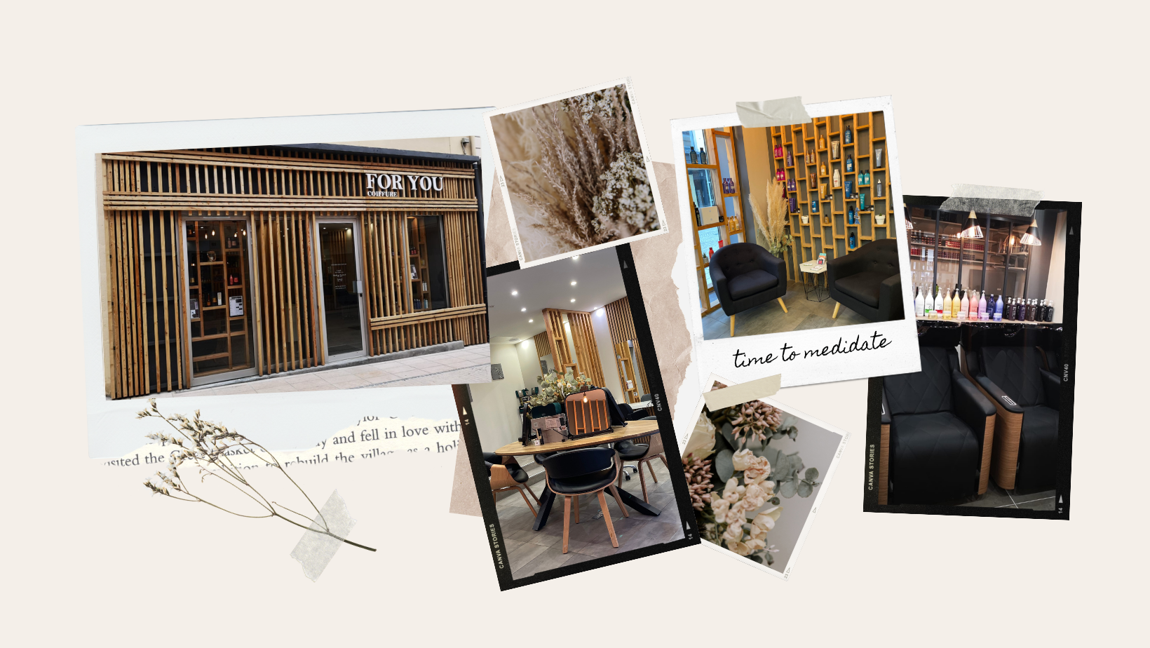 neutral photo collage meditate wellbeing facebook cover
