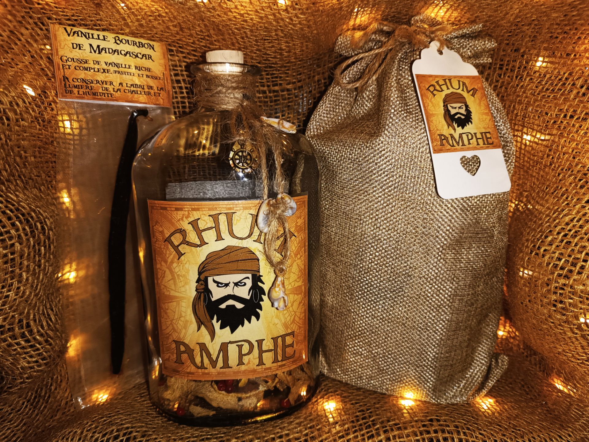 Bouteille 1l rhum arrangé amphé