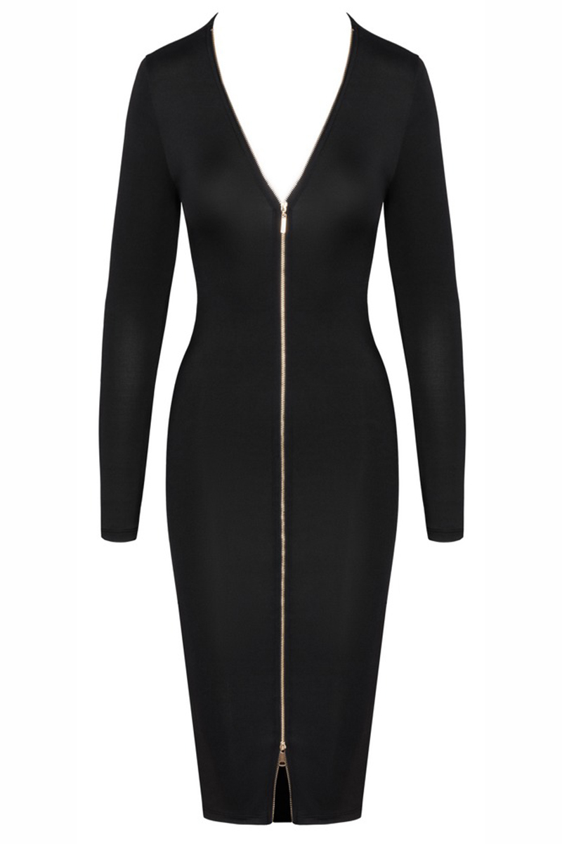 Robe noire à manches longues -  Cotelly Party