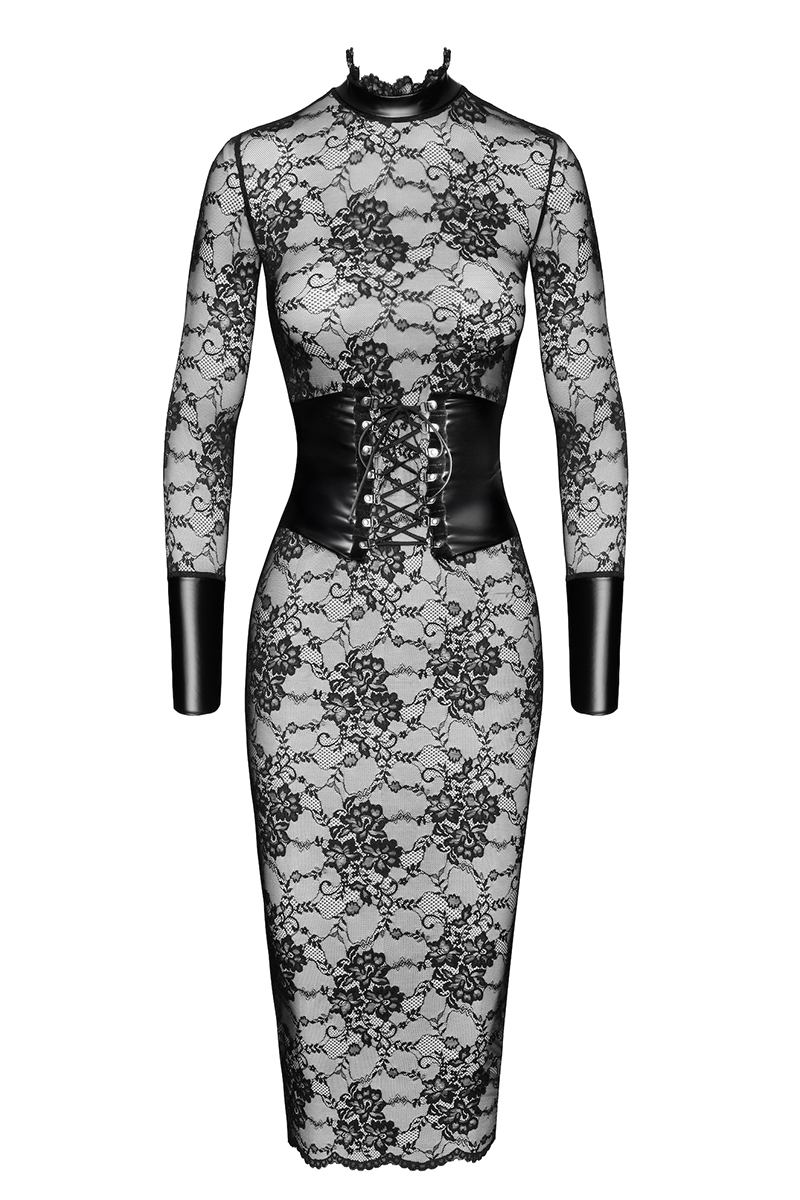 Robe corset Noirelle F375 - Noir Handmade