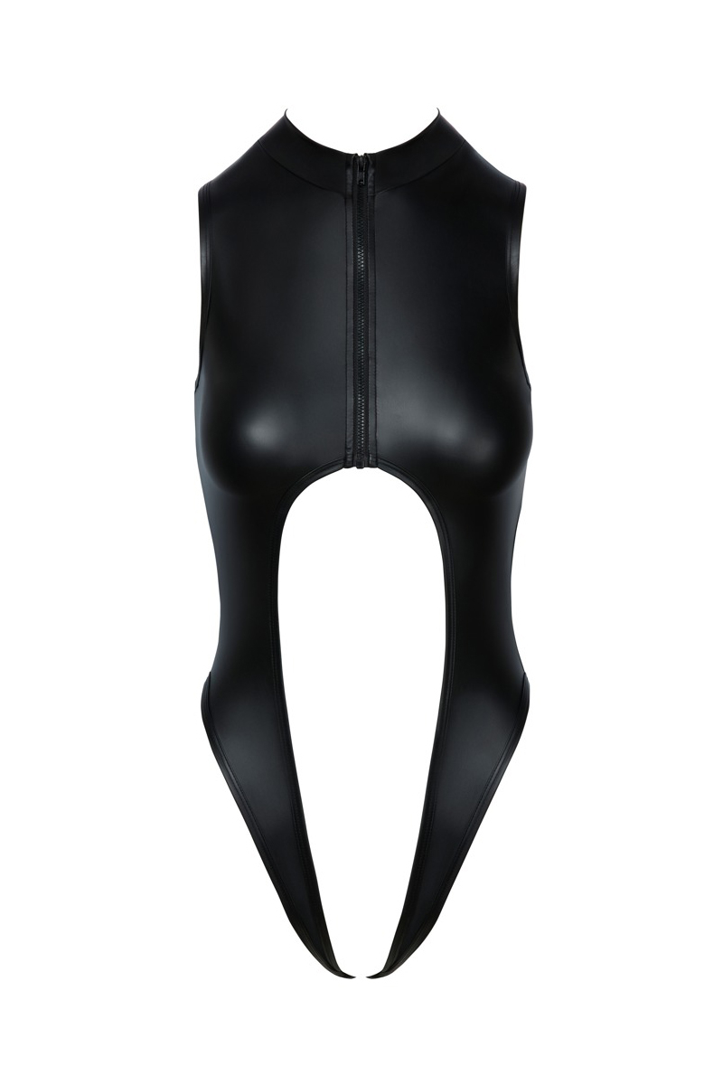 Body noir ouvert à lentrejambe - Cotelli Lingerie