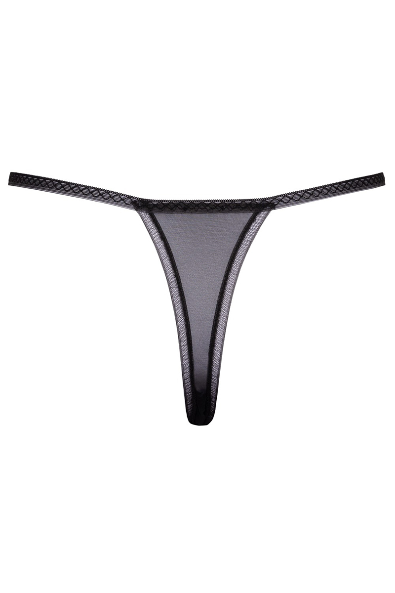String ouvert Fleur brodée
