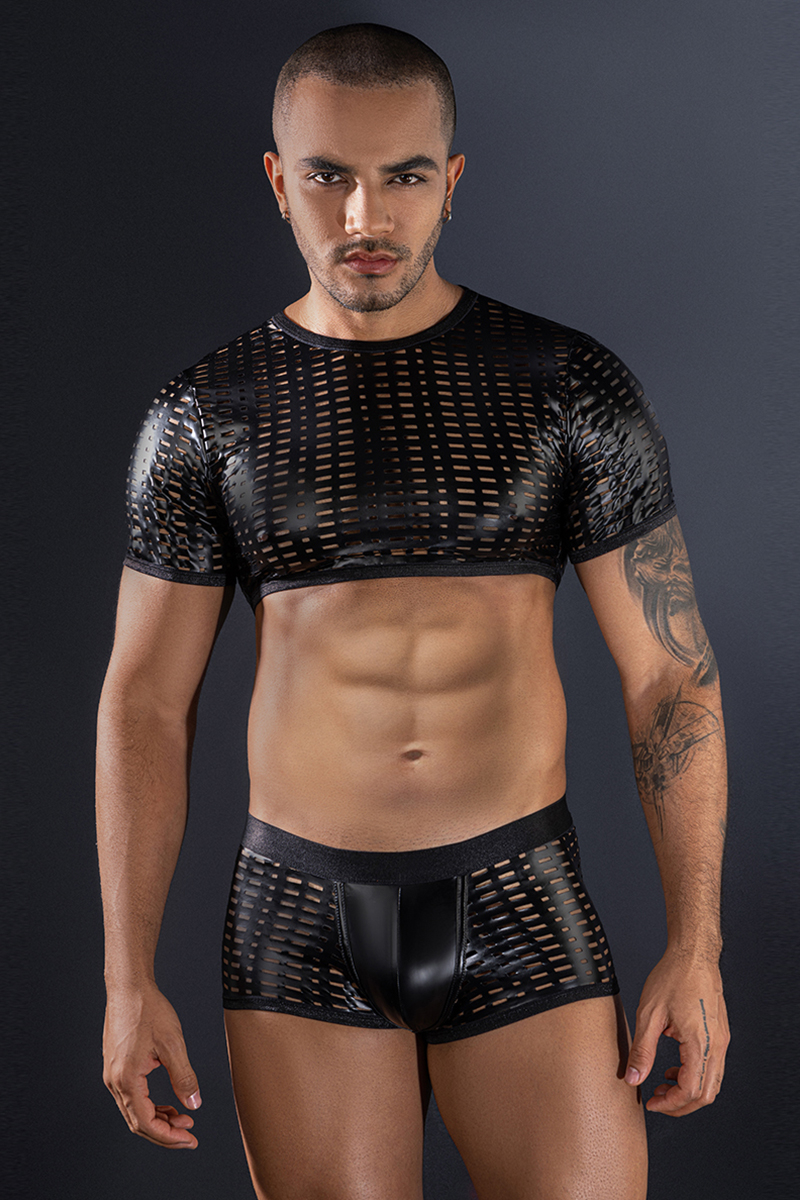 Ensemble top et boxer noir