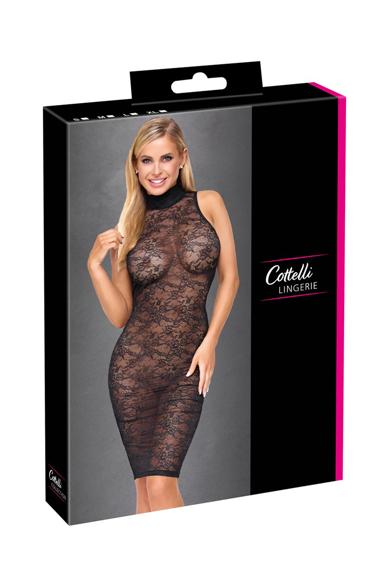 Robe mi-longue en dentelle